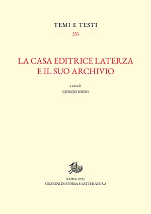 La Casa Editrice Laterza e il suo archivio